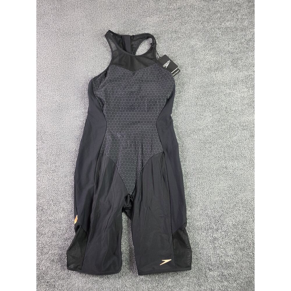 Speedo Womens Mesh Panel Legsuit Size 12 High Bust Support Powerflex Eco NWT